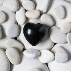 Black Soapstone Heart-Ornaments & Figurines-Siesta Crafts