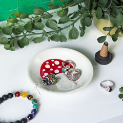 Soapstone Embossed Mushroom Dish-Storage & Organisation-Siesta Crafts