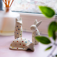 Beaded Soapstone Rabbit-Ornaments & Figurines-Siesta Crafts