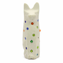 Beaded Soapstone Sitting Cat-Ornaments & Figurines-Siesta Crafts