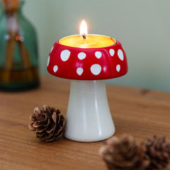 Soapstone Mushroom Tealight Holder-Home Décor-Siesta Crafts