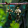 Mushroom Brass Earrings-Earrings-Siesta Crafts