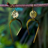 Abstract Brass Earrings-Earrings-Siesta Crafts