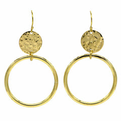 Hooped Brass Earrings-Earrings-Siesta Crafts