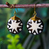 Starburst Batik Bone Earrings-Earrings-Siesta Crafts