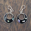 Basilia Black Shell Earrings-Earrings-Siesta Crafts