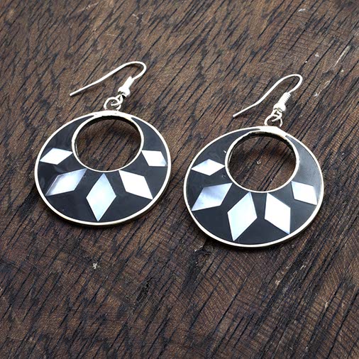 Hilaria Black Earrings-Earrings-Siesta Crafts