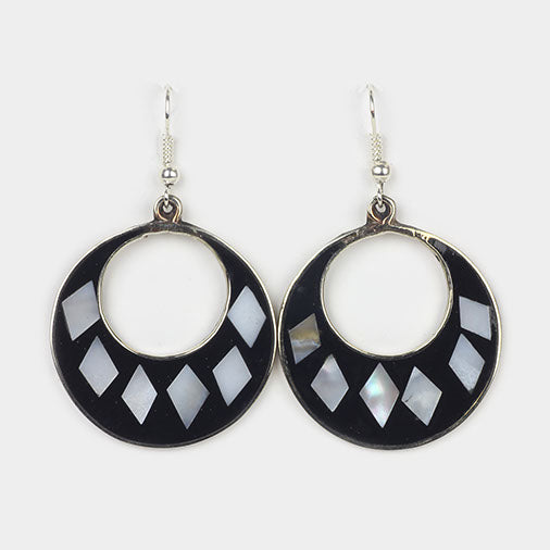 Hilaria Black Earrings-Earrings-Siesta Crafts