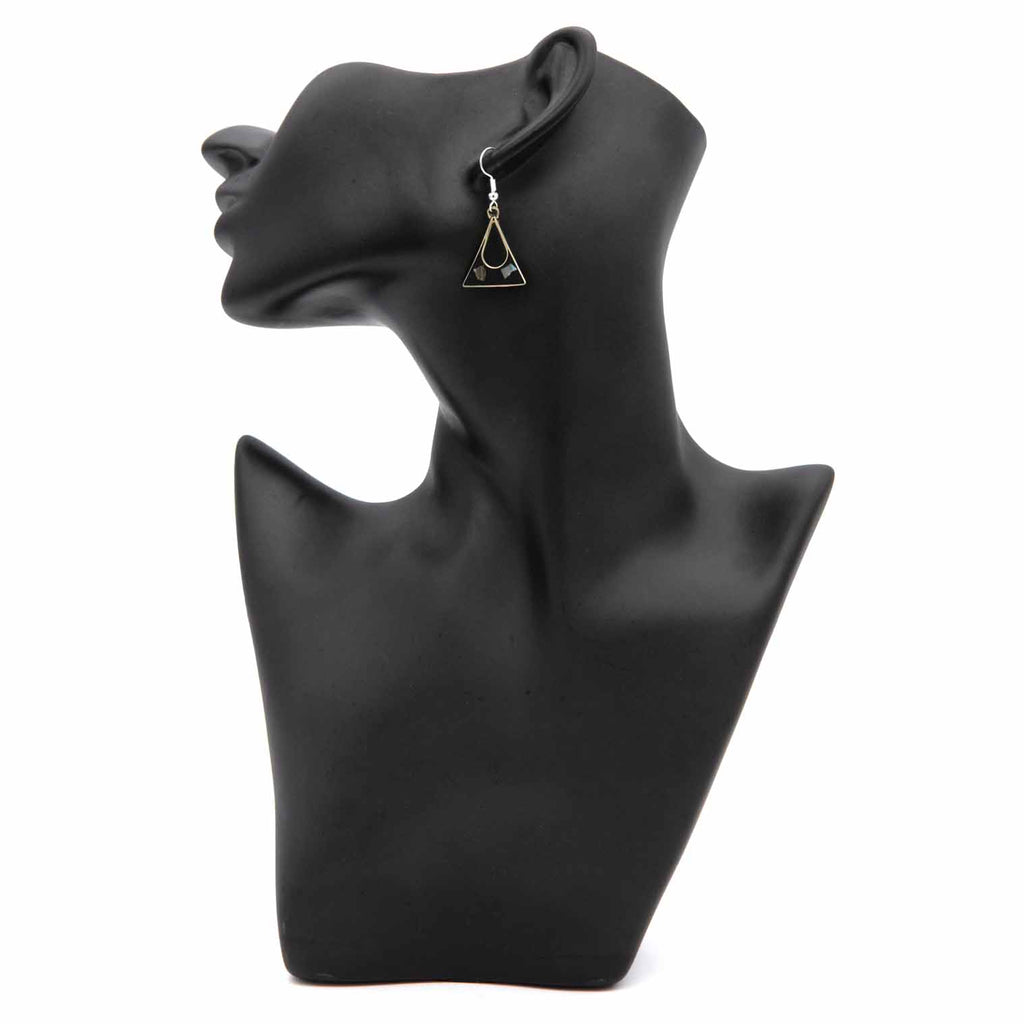 Anita Black Shell Earrings-Earrings-Siesta Crafts