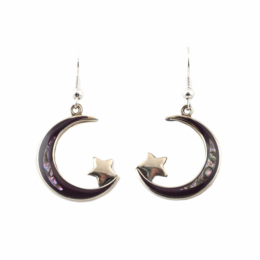 Noche Lunar Poquito Earrings-Earrings-Siesta Crafts
