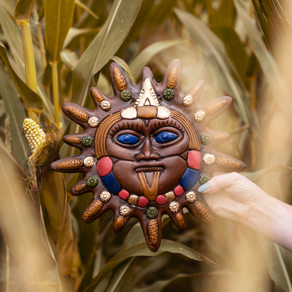 Mexican Sun Maize Plaque-Home Décor-Siesta Crafts