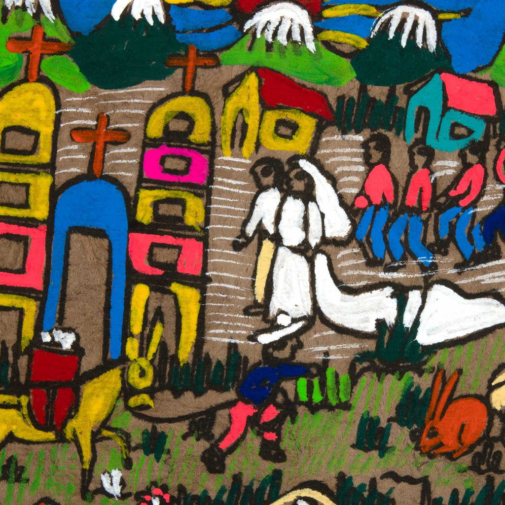 Mexican Scene Bark Painting-Home Décor-Siesta Crafts