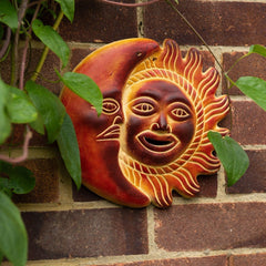 Sun and Moon Eclipse Ceramic Plaque-Home Décor-Siesta Crafts