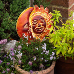 Sun and Moon Eclipse Ceramic Plaque-Home Décor-Siesta Crafts