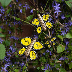 Mexican Ceramic Butterflies - Set of Three-Home Décor-Siesta Crafts