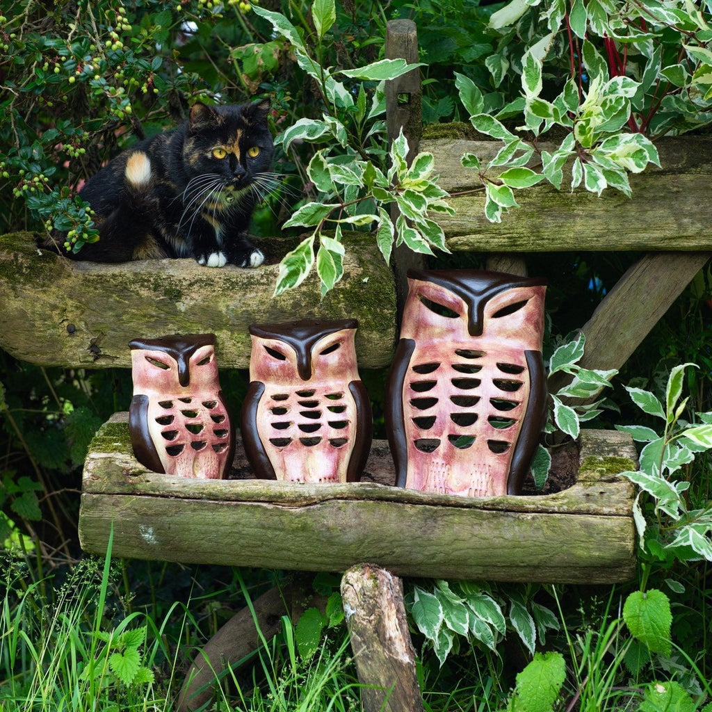 Mexican Ceramic Owl Plaques - Set of Three-Home Décor-Siesta Crafts