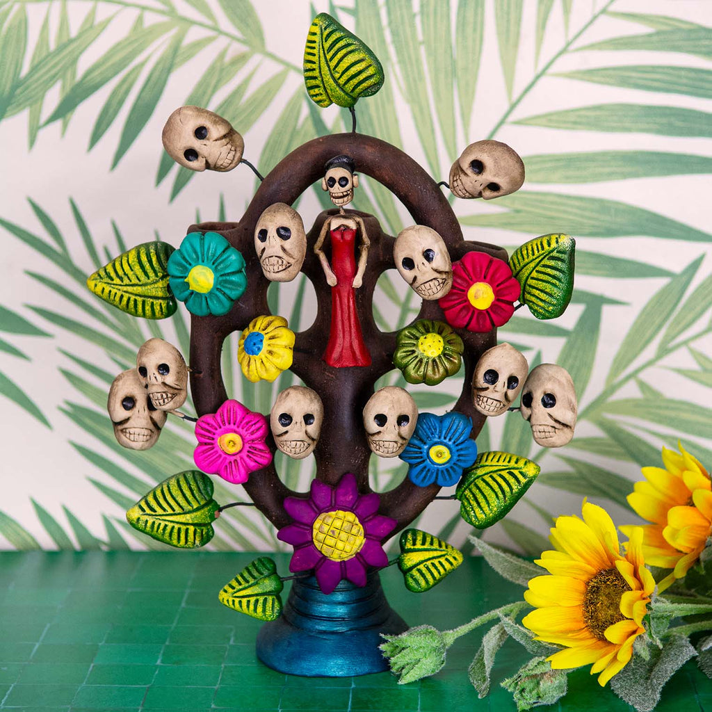 Skeleton Tree Arbol de Catrinas - Large-Ornaments & Figurines-Siesta Crafts