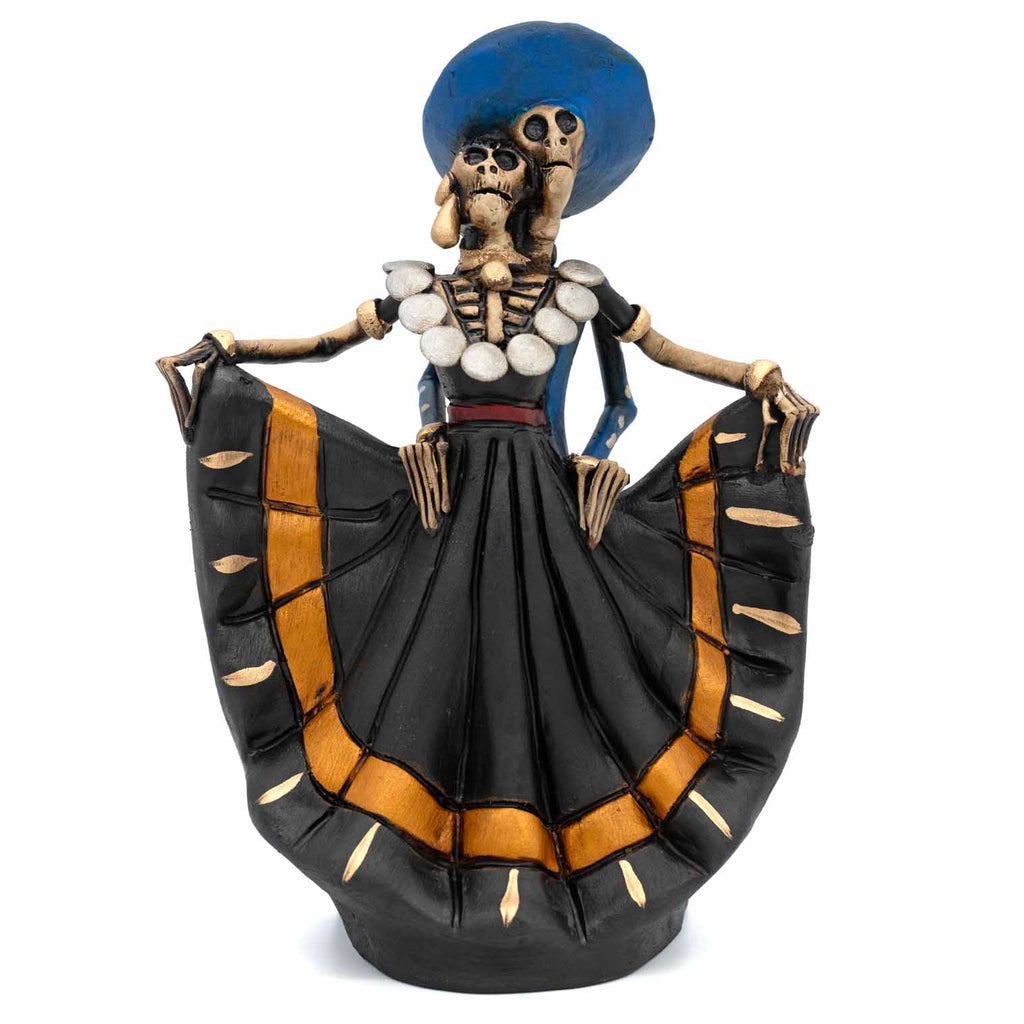 Mexican Skeleton Dancing Couple-Ornaments & Figurines-Siesta Crafts