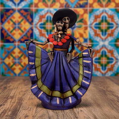 Mexican Skeleton Dancing Couple-Ornaments & Figurines-Siesta Crafts