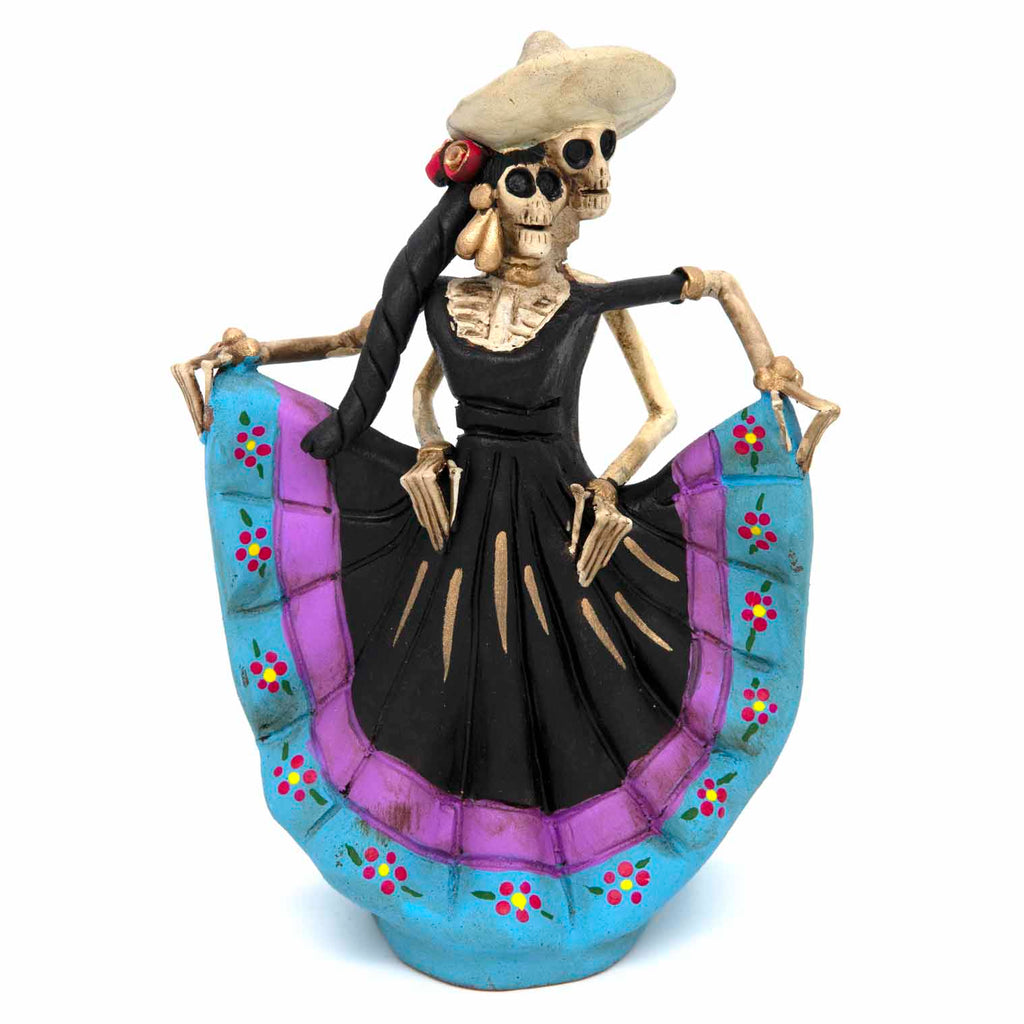 Mexican Skeleton Dancing Couple-Ornaments & Figurines-Siesta Crafts
