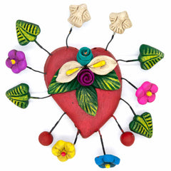 Heart with Flowers and Doves-Home Décor-Siesta Crafts