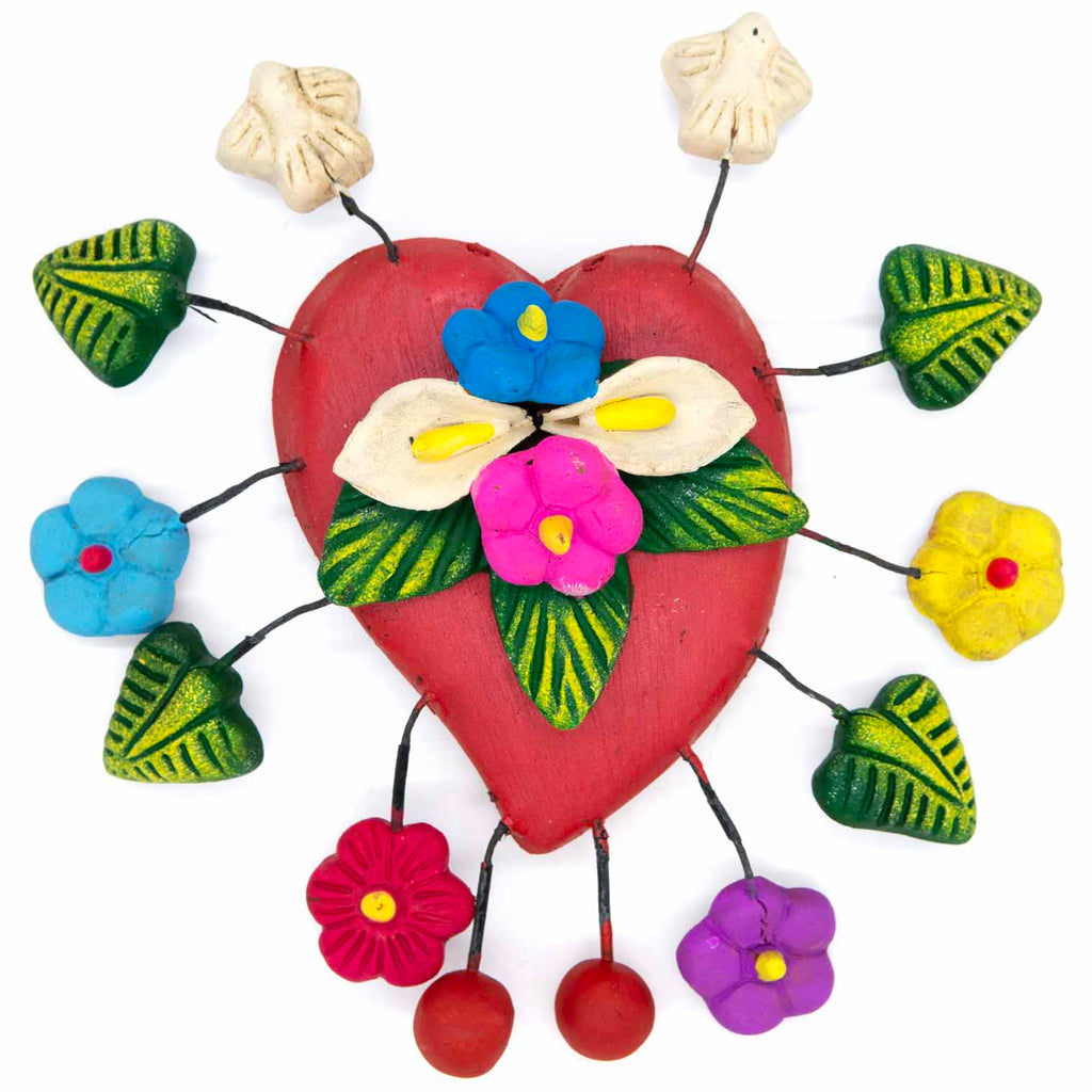 Heart with Flowers and Doves-Home Décor-Siesta Crafts