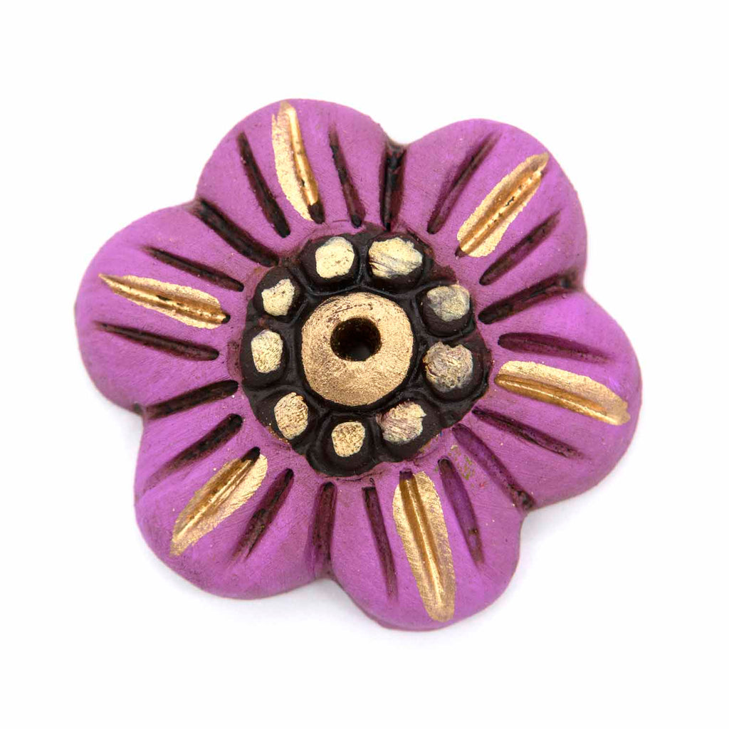 Flower Ceramic Incense Holder-Incense Holders-Siesta Crafts