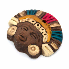 Aztec Maize God Incense Holder Colourful-Incense Holders-Siesta Crafts
