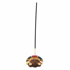 Aztec Maize God Incense Holder Colourful-Incense Holders-Siesta Crafts