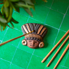 Aztec Maize God Incense Holder-Incense Holders-Siesta Crafts