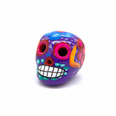 Mexican Painted Skull Mini with Two Holes-Ornaments & Figurines-Siesta Crafts