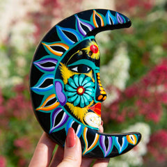 Mexican Painted Moon Small-Home Décor-Siesta Crafts