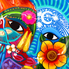 Mexican Painted Moon and Sun Small-Home Décor-Siesta Crafts