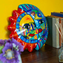 Mexican Painted Moon and Sun Large-Home Décor-Siesta Crafts