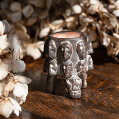 Tzompantli Skull Pot-Central & South American-Siesta Crafts