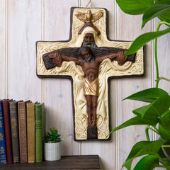 Lifted Saviour Cross - Large-Christianity-Siesta Crafts