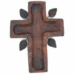 Mexican Virgin Of Guadelupe Cross Ceramic-Christianity-Siesta Crafts