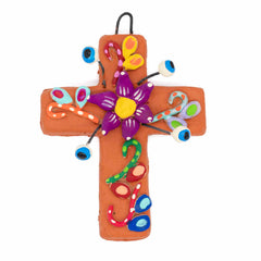Ojos de Dios Ceramic Crosses 15cm-Christianity-Siesta Crafts