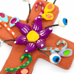 Ojos de Dios Ceramic Crosses 15cm-Christianity-Siesta Crafts