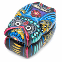 Mexican Painted Owl Trinket Box-Storage & Organisation-Siesta Crafts