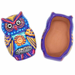 Mexican Painted Owl Trinket Box-Storage & Organisation-Siesta Crafts