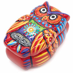 Mexican Painted Owl Trinket Box-Storage & Organisation-Siesta Crafts
