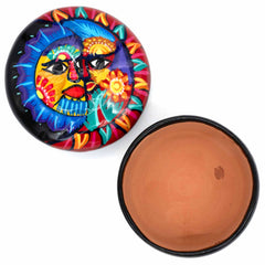 Mexican Painted Sun and Moon Trinket Box-Storage & Organisation-Siesta Crafts