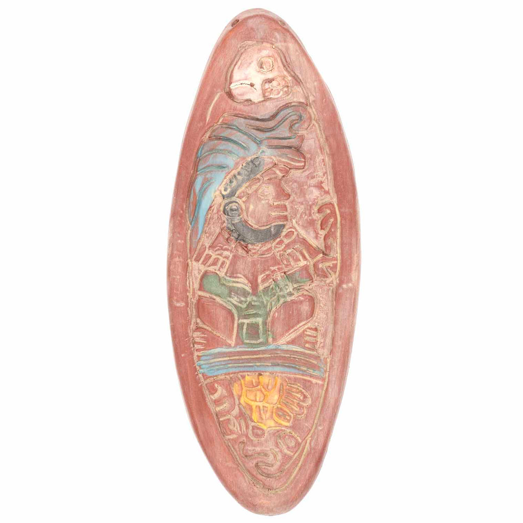 Mayan Oval Ceramic Plaque-Central & South American-Siesta Crafts