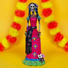 Medium Catrina Ceramic No.37-Ornaments & Figurines-Siesta Crafts