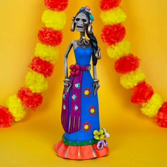 Medium Catrina Ceramic No.38-Ornaments & Figurines-Siesta Crafts