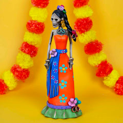 Medium Catrina Ceramic No.39-Ornaments & Figurines-Siesta Crafts