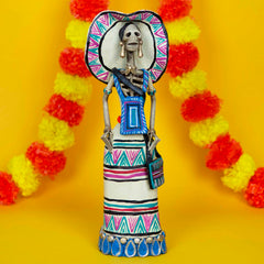 Medium Catrina Ceramic No.45-Ornaments & Figurines-Siesta Crafts