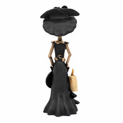 Black Calavera Catrina Ceramic - 20cm-Central & South American-Siesta Crafts