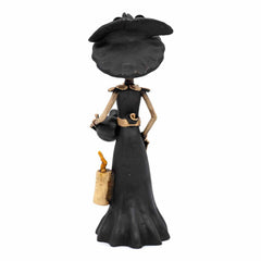 Black Calavera Catrina Ceramic - 20cm-Central & South American-Siesta Crafts